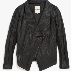 BB Dakota Faux Leather with Knit Back Jacket